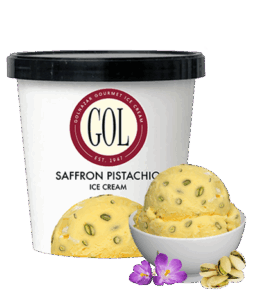 Saffron Pistachio Ice Cream
